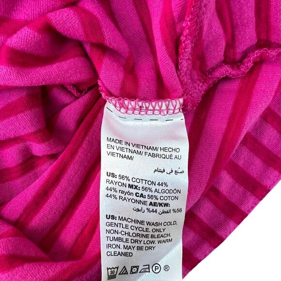 Chico's 3 (L 16) women's pink striped T-shirt, short sleeve - Picture 9 of 9